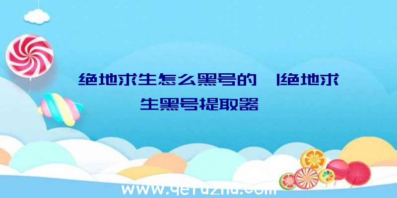 「绝地求生怎么黑号的」|绝地求生黑号提取器